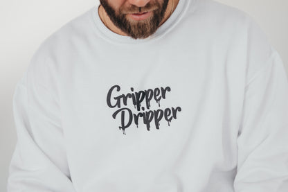 Gripper Dripper White Crewneck