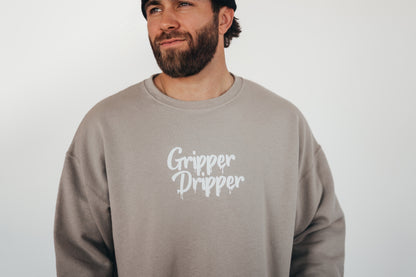 Gripper Dripper Khaki Crewneck