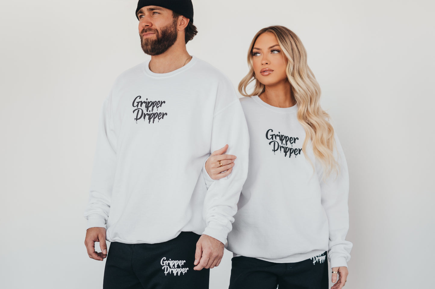 Gripper Dripper White Crewneck