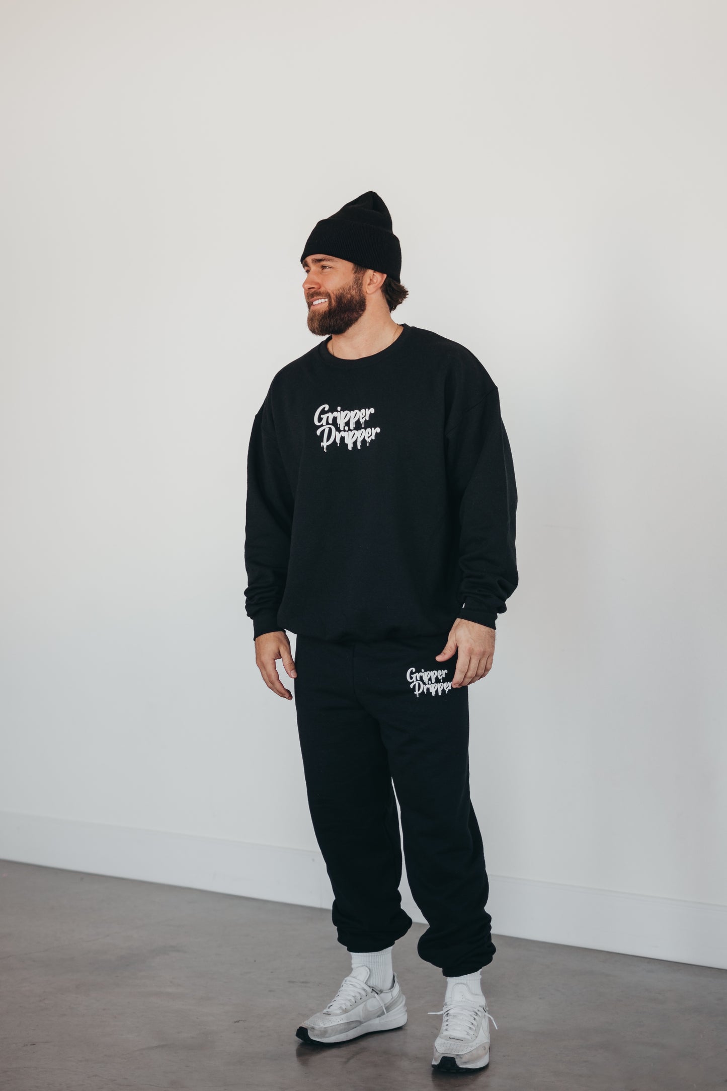 Gripper Dripper Black Crewneck