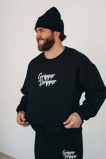 Gripper Dripper Black Crewneck